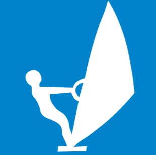 Wasserflächen im Fahrwasser, auf denen das Fahren mit Segelsurfbrettern erlaubt ist.