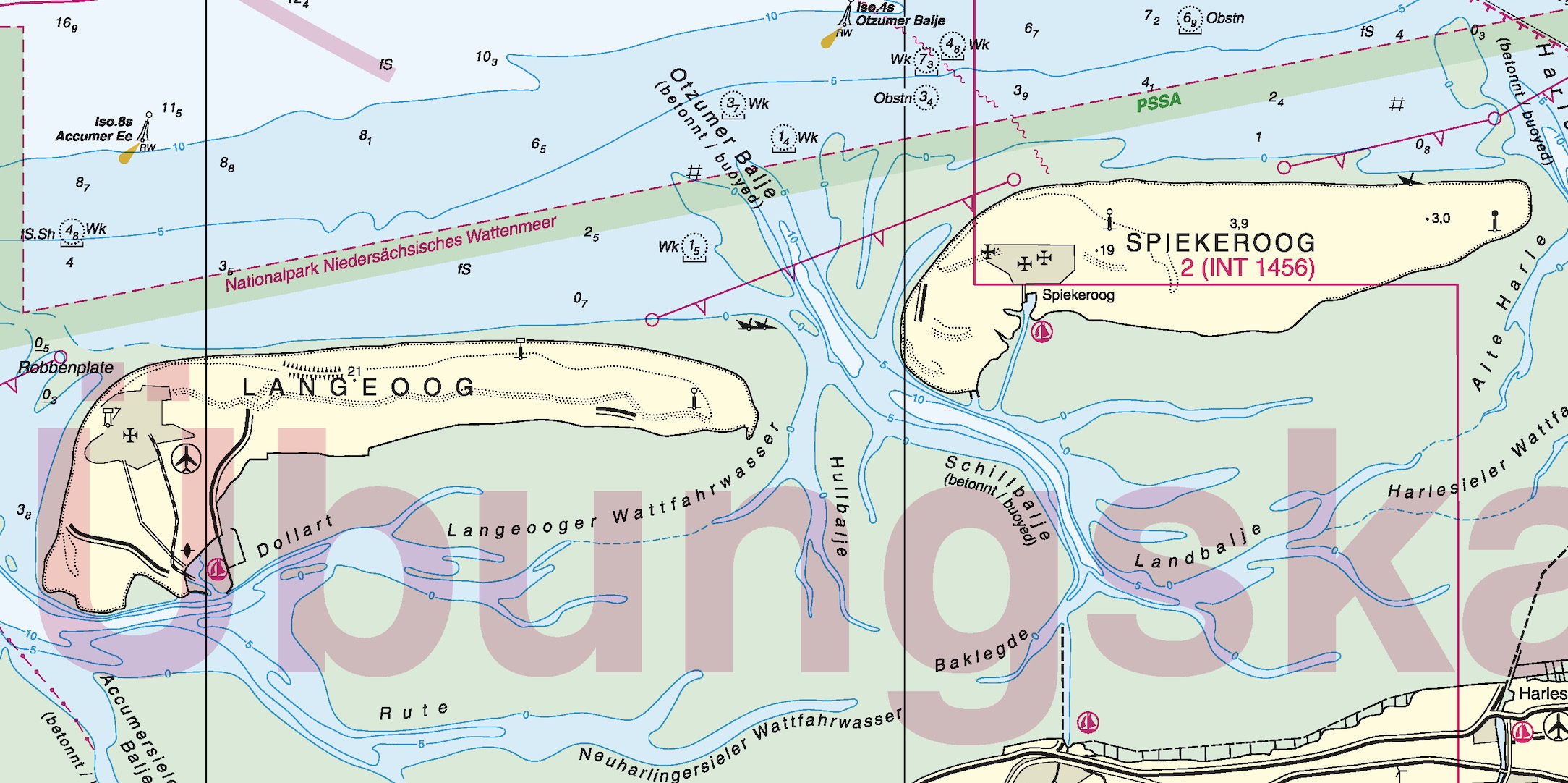 Otzumer Balje heißt das Seegatt zwischen Langeoog und Spiekeroog.