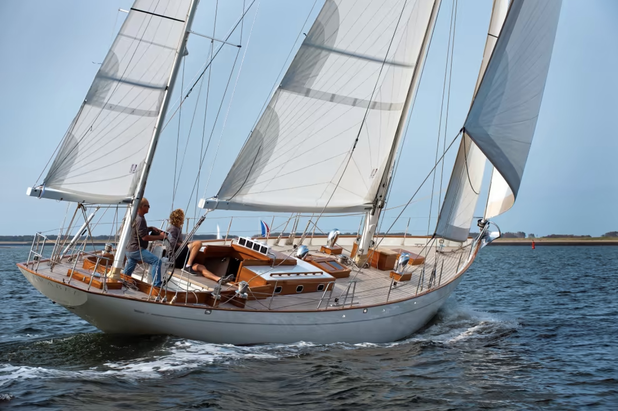 Eine klassische Yawl. Als Yawl getakelte Yachten werden heute nicht mehr gebaut.