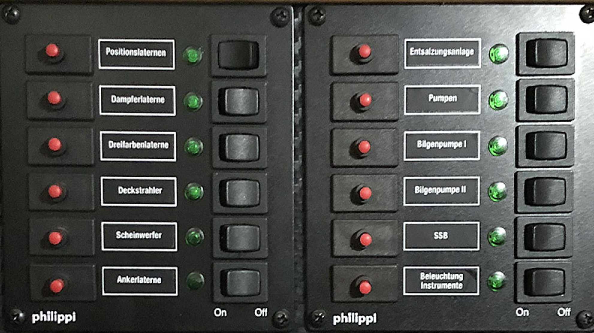 Schalttafel.