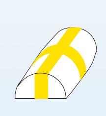 Badegebiete, die nahe an Schifffahrtswegen liegen, werden in Deutschland durch weiße Tonnen mit einem gelben Kreuz gekennzeichnet. Hier eine Fasstonne.