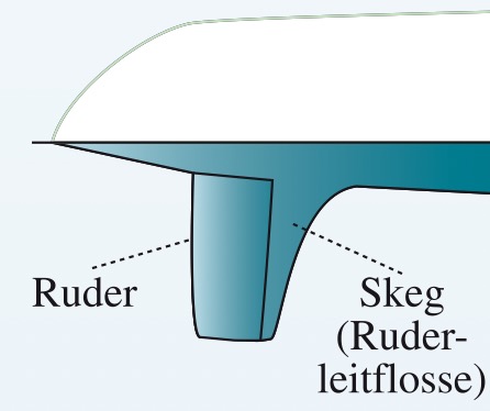 Ruderleitflosse.
