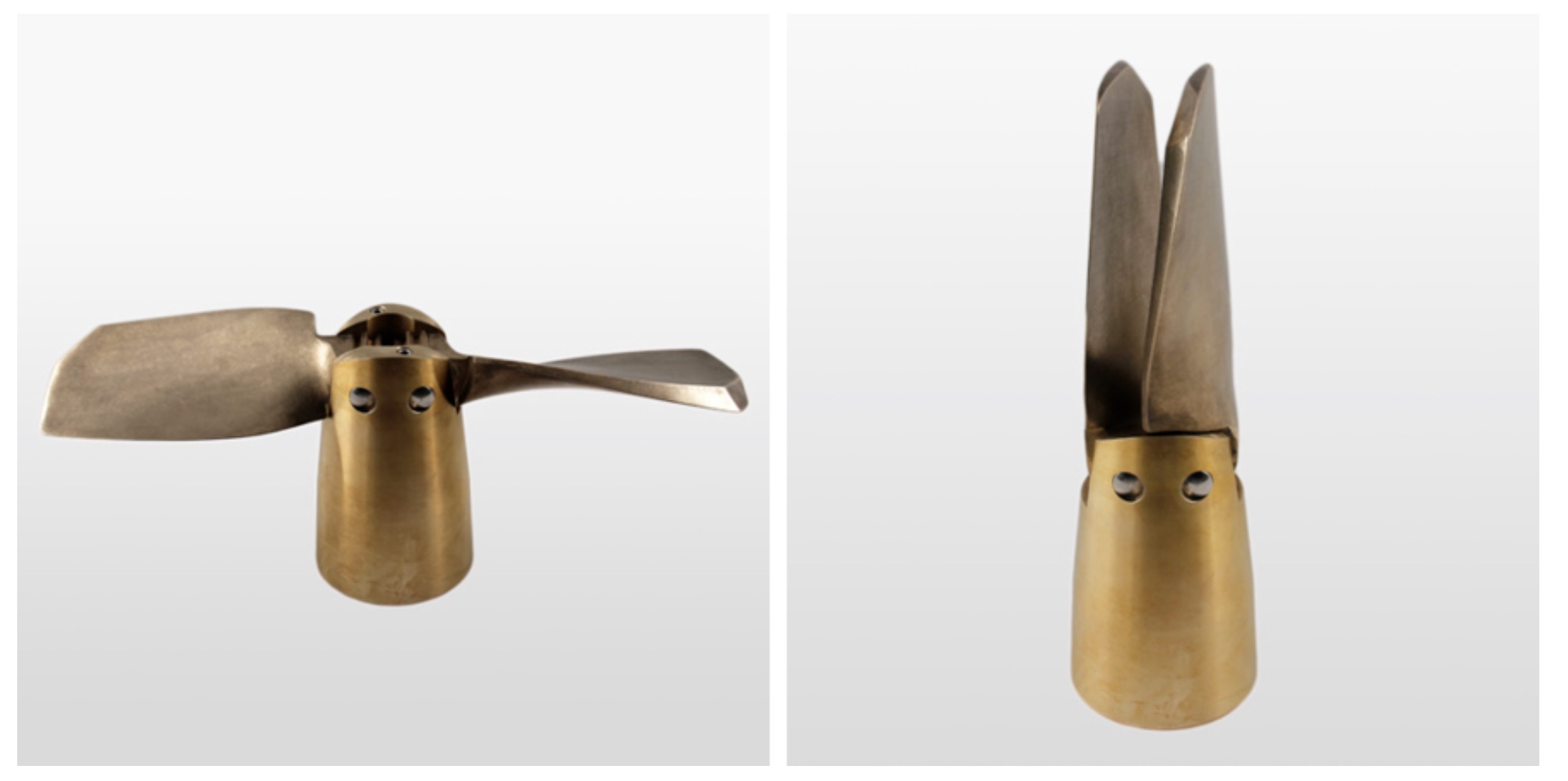 Faltpropeller haben zwei Flügel.