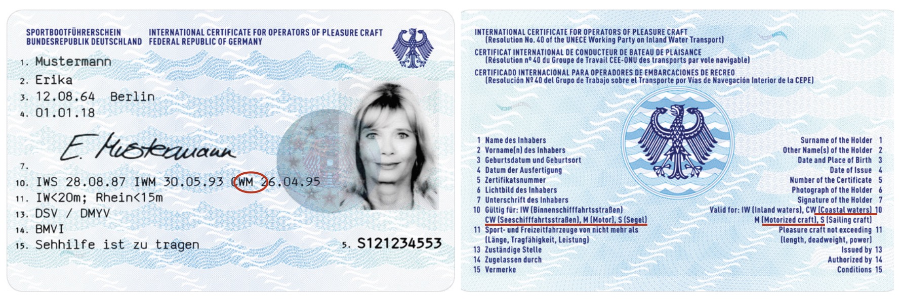 Der Sportbootführerschein See gilt im Küstenmeer (12-Seemeilen-Zone) nur für Motorboote.