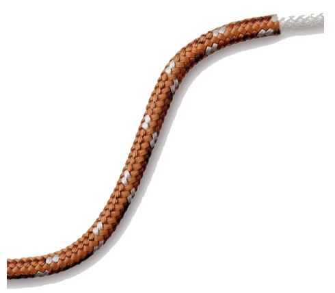 Dyneema Tauwerk mit weißer Seele (aus Dyneema) und dem farbigen Mantel.